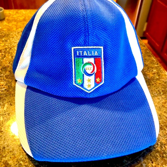 Puma Other - NEW PUMA ITALIA FOOTBALL ITALY WORLD CUP HAT LOGO BLUE SOCCER CAP